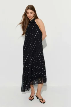 Gina Tricot Haterneck ayetric dre Svart Sale