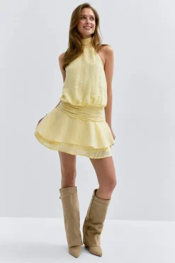 Gina Tricot 14+ haterneck dre Gul Clearance