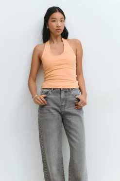 Gina Tricot Haterneck top Oransje Discount
