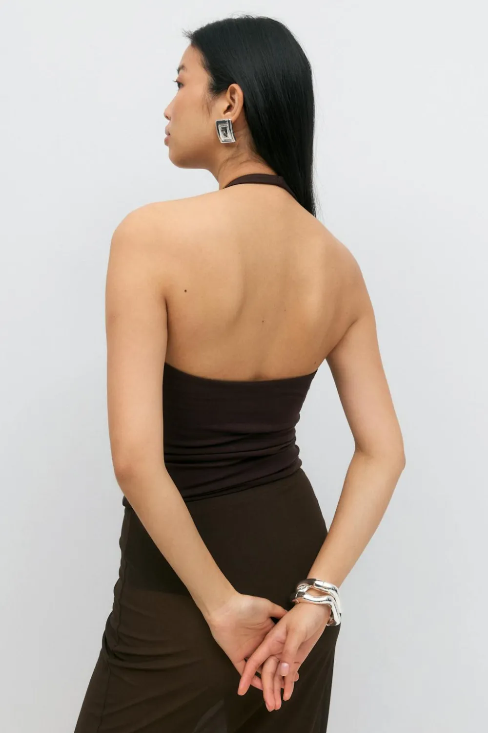 Gina Tricot Haterneck top Brun Best