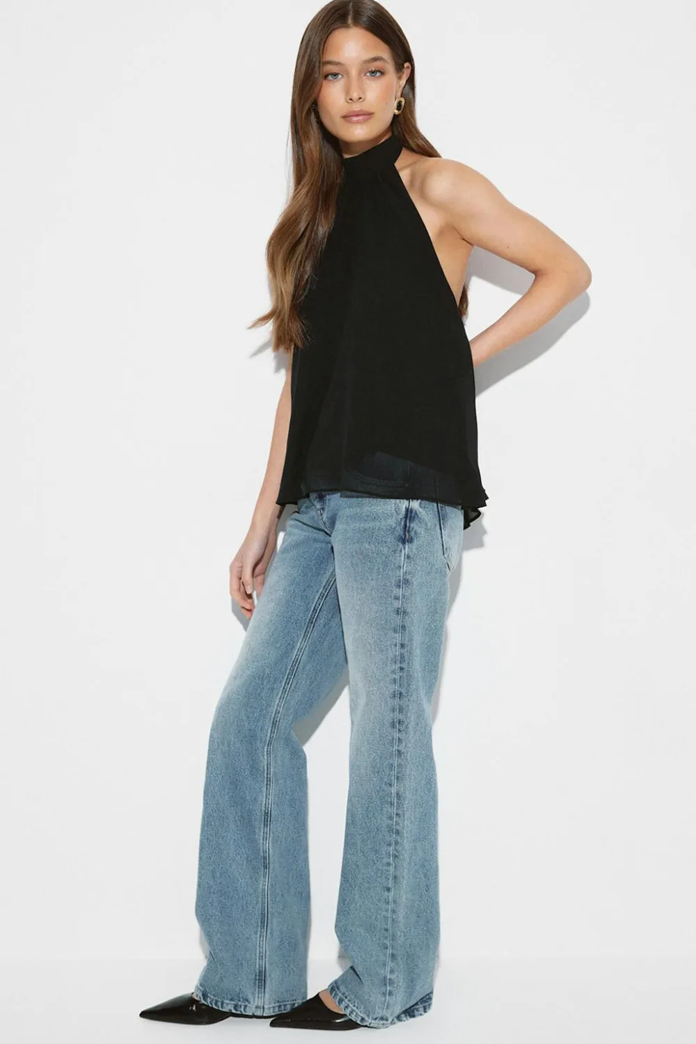 Gina Tricot Haterneck top Svart Discount