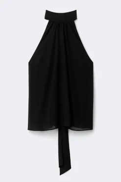 Gina Tricot Haterneck top Svart Discount