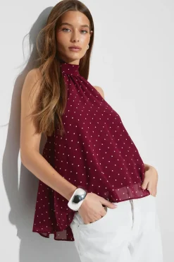Gina Tricot Haterneck top Rød