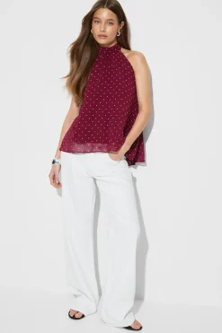 Gina Tricot Haterneck top Rød