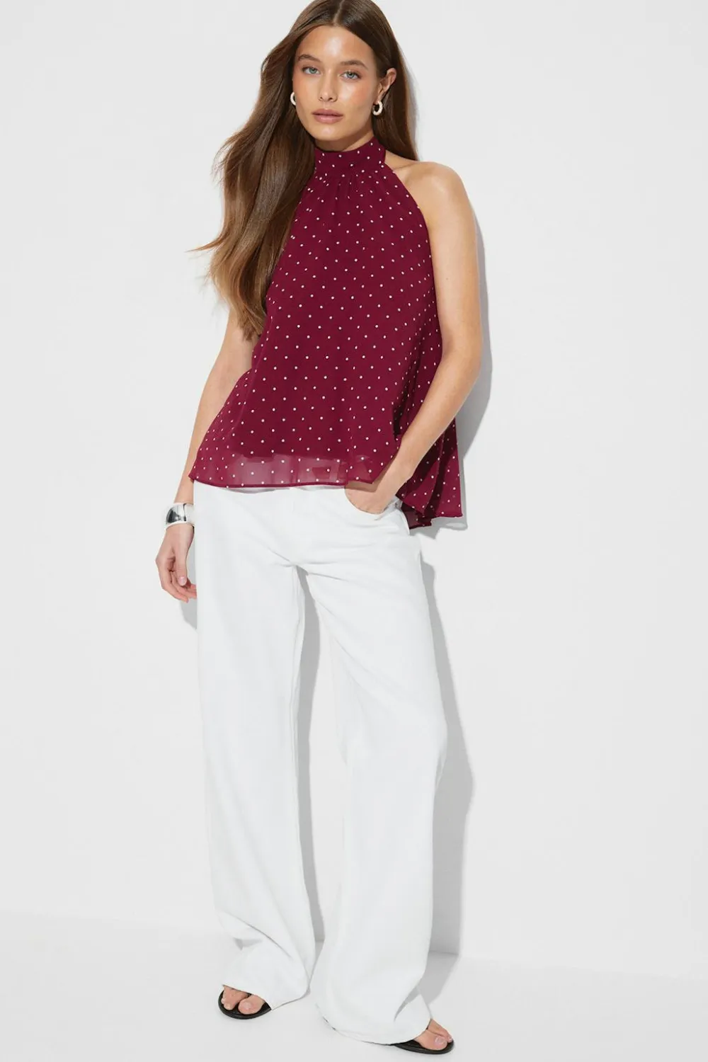 Gina Tricot Haterneck top Rød