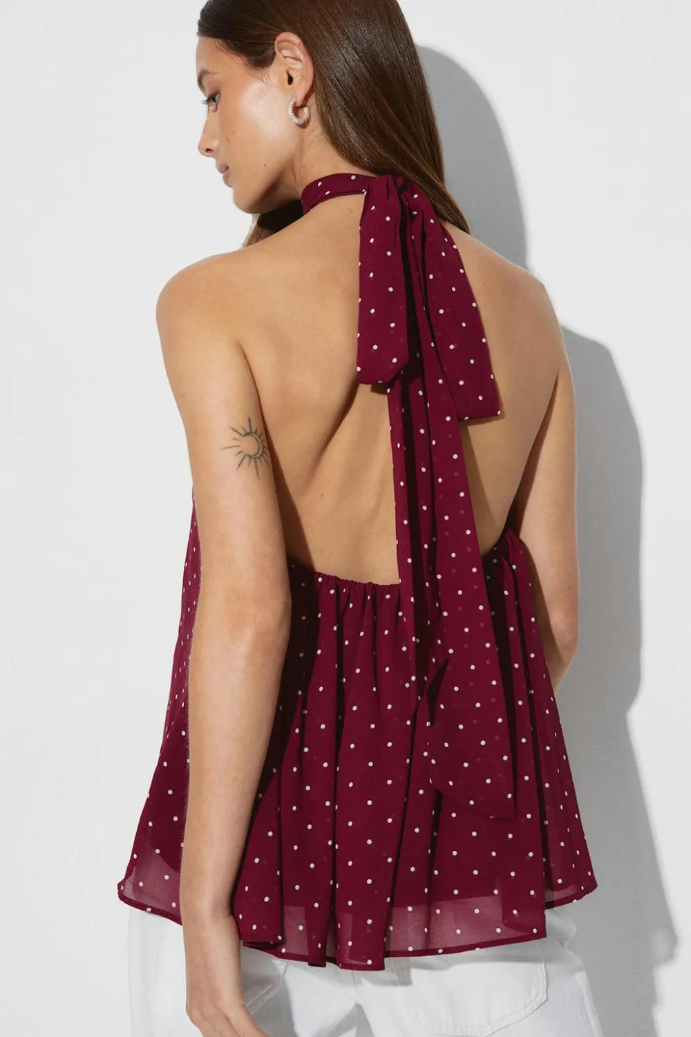 Gina Tricot Haterneck top Rød