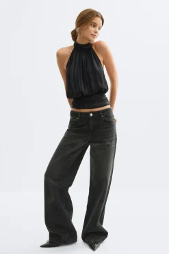 Gina Tricot Halterneck top Svart Hot