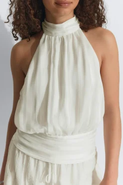 Gina Tricot Halterneck top Hvit New