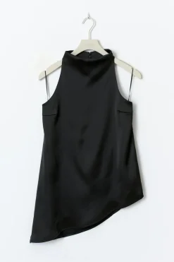 Gina Tricot Halterneck tunic top Svart New