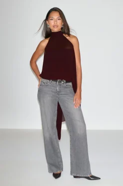 Gina Tricot Haterneck tunic top Rød