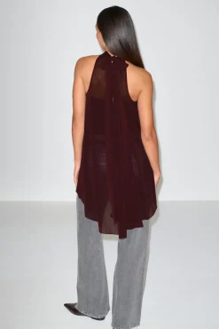 Gina Tricot Haterneck tunic top Rød