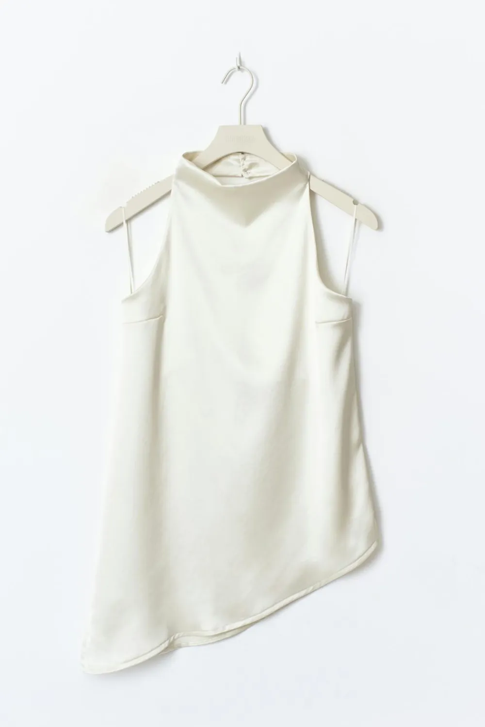 Gina Tricot Halterneck tunic top Hvit Clearance
