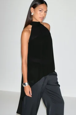 Gina Tricot Haterneck tunic top Svart Hot