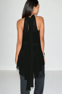 Gina Tricot Haterneck tunic top Svart Hot