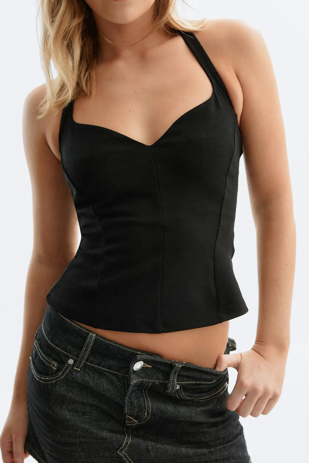 Gina Tricot Hearthape top Svart Clearance