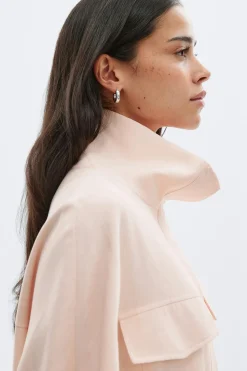 Gina Tricot High neck cargo jacket Rosa Clearance