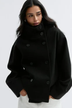 Gina Tricot High neck hort fet jacket Svart Online