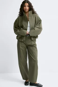Gina Tricot High neck hort jacket Grønn