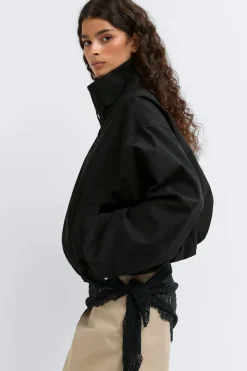 Gina Tricot High neck hort jacket Svart Sale