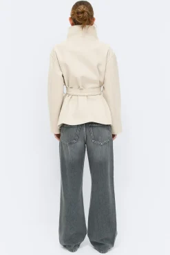 Gina Tricot High neck hort jacket Beige