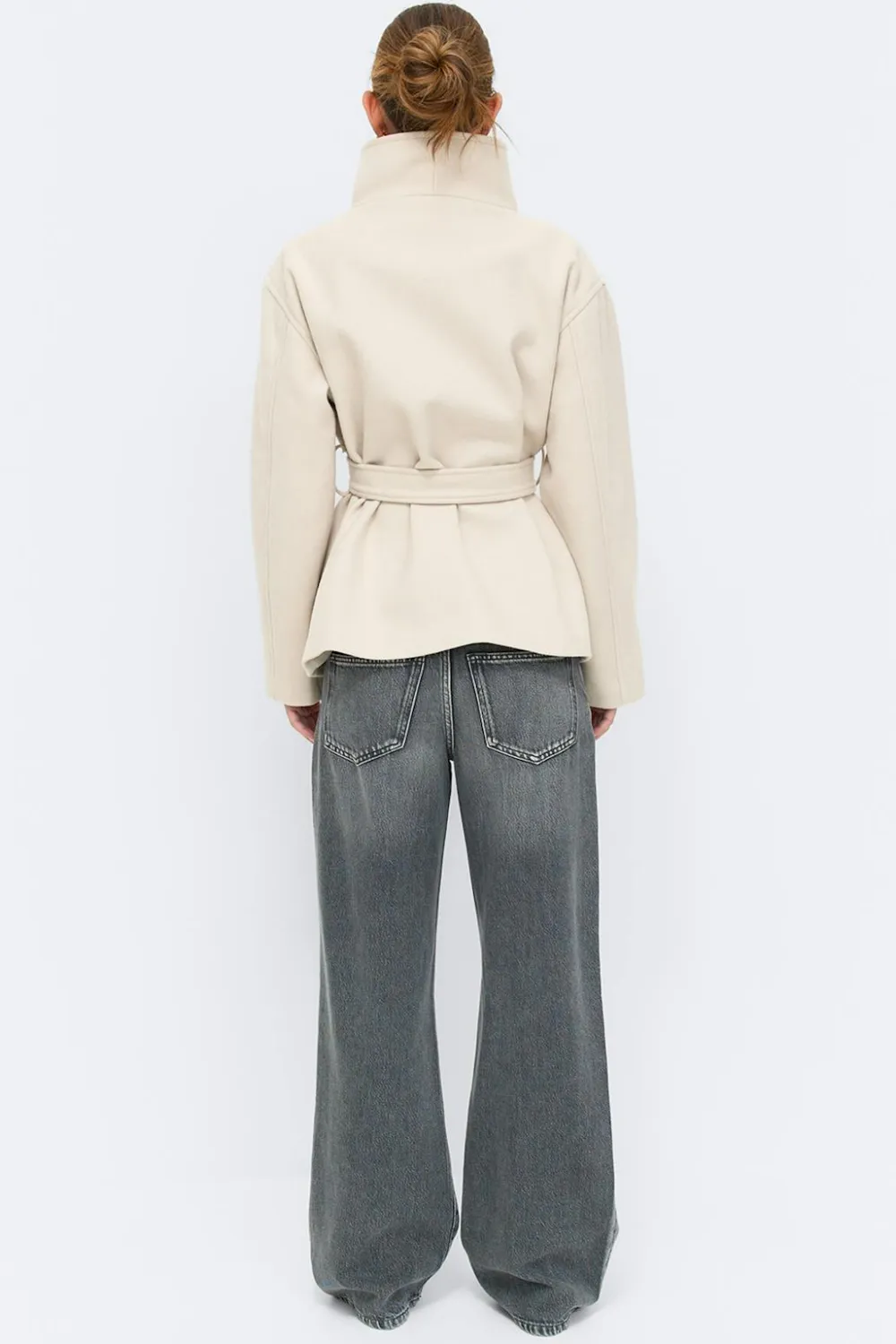 Gina Tricot High neck hort jacket Beige