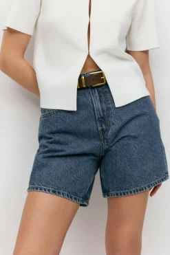 Gina Tricot High waist denim shorts Blå New