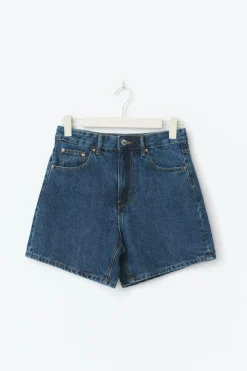 Gina Tricot High waist denim shorts Blå New