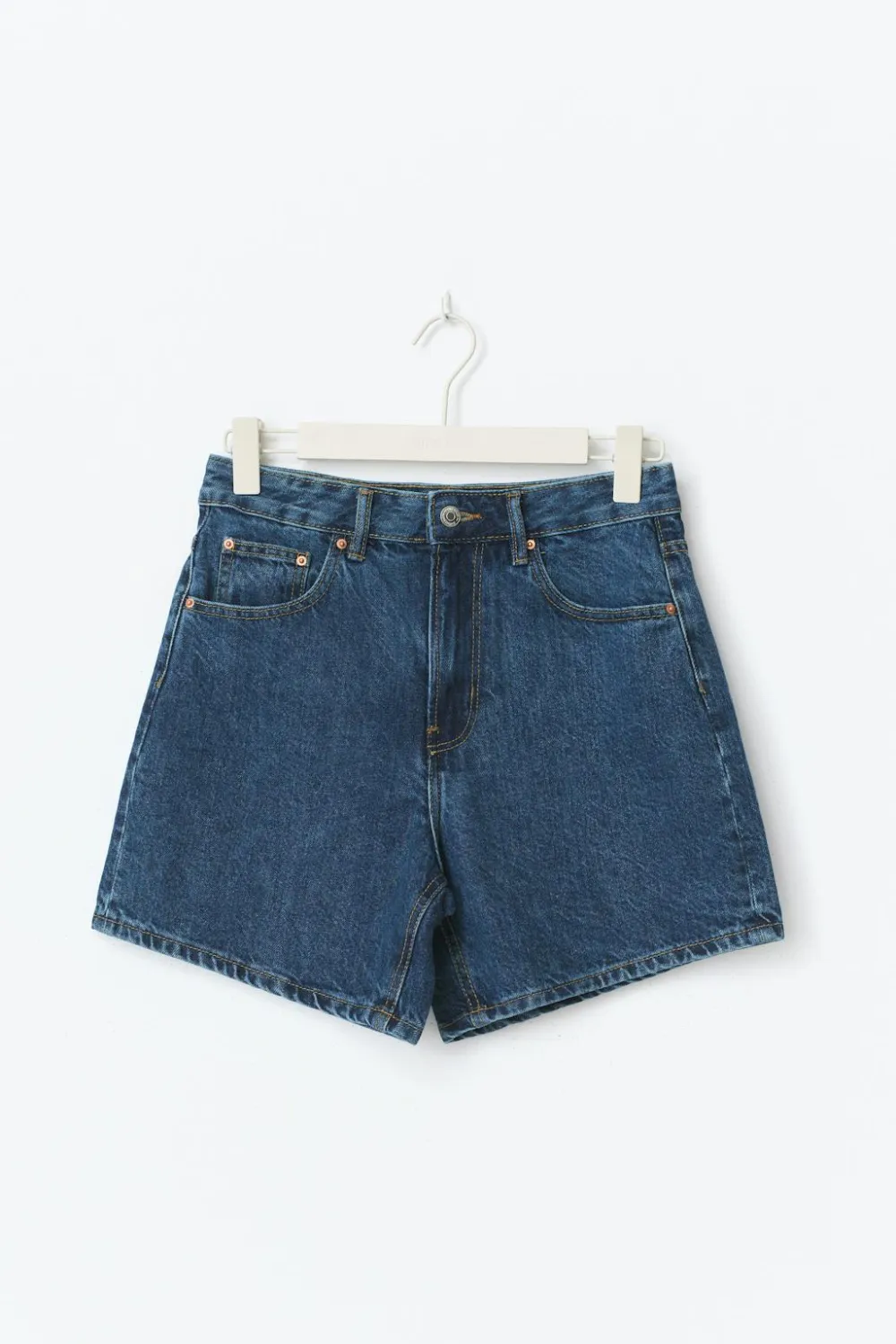 Gina Tricot High waist denim shorts Blå New