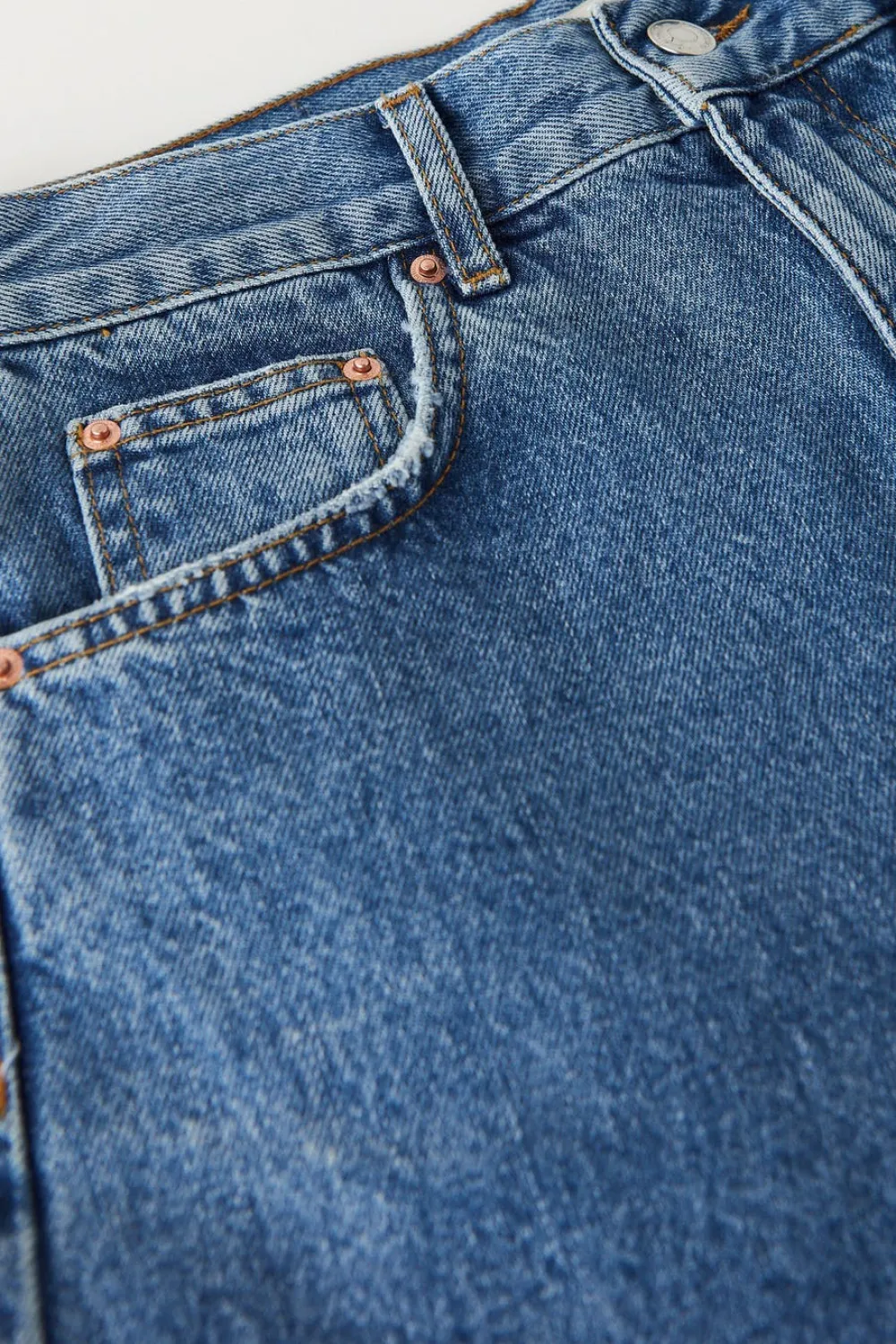 Gina Tricot High waist denim shorts Blå New