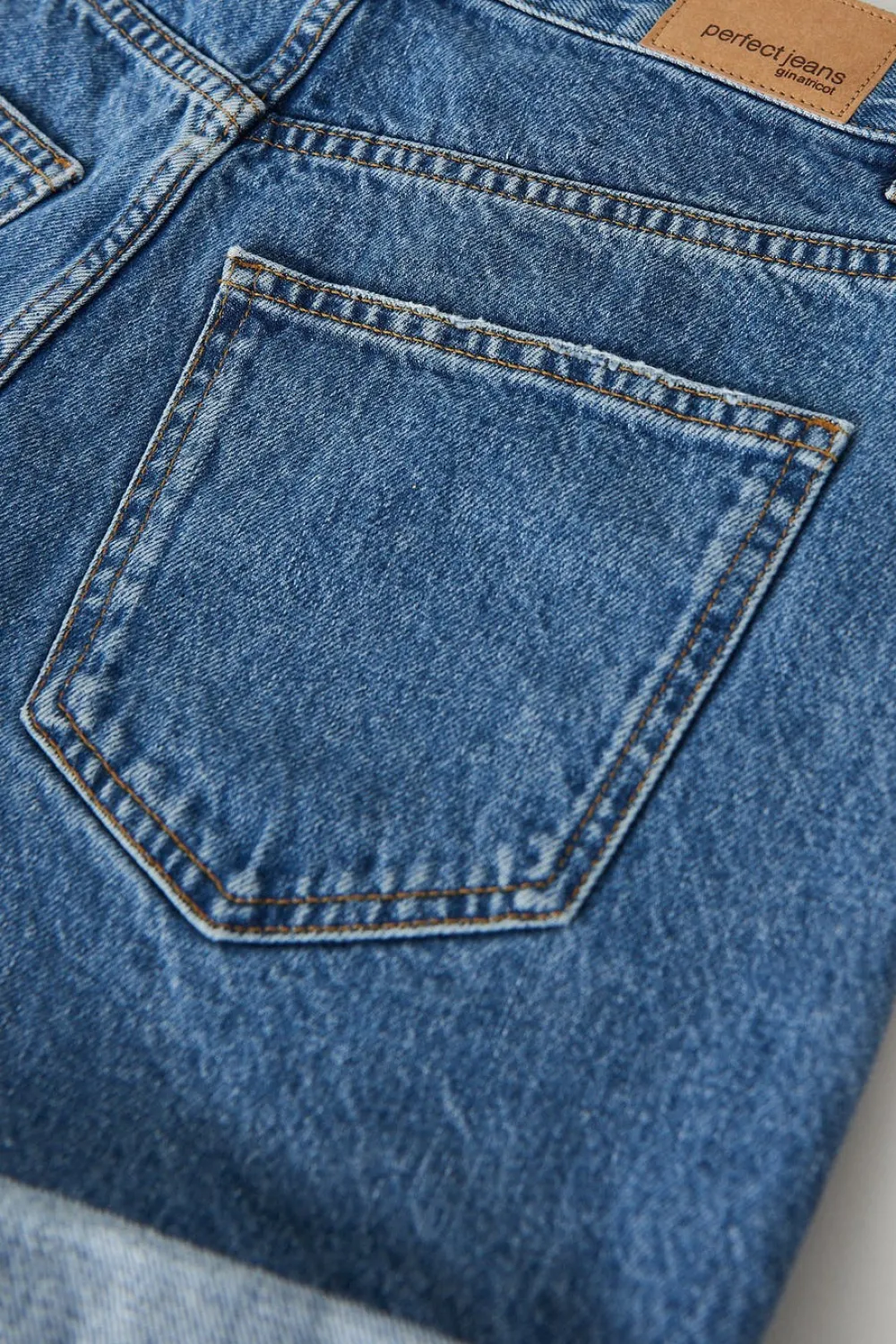Gina Tricot High waist denim shorts Blå New