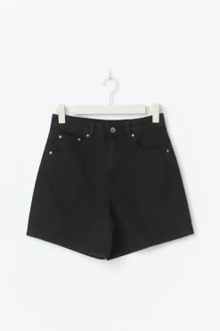 Gina Tricot High waist denim shorts Svart Hot
