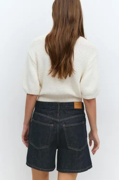 Gina Tricot High waist denim shorts Blå Hot