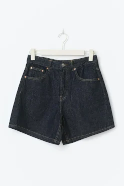Gina Tricot High waist denim shorts Blå Hot