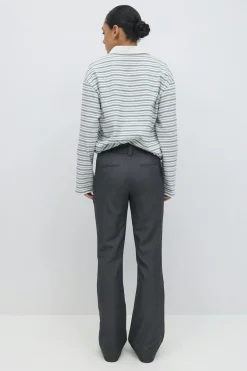 Gina Tricot High waist flare trousers Grå Outlet