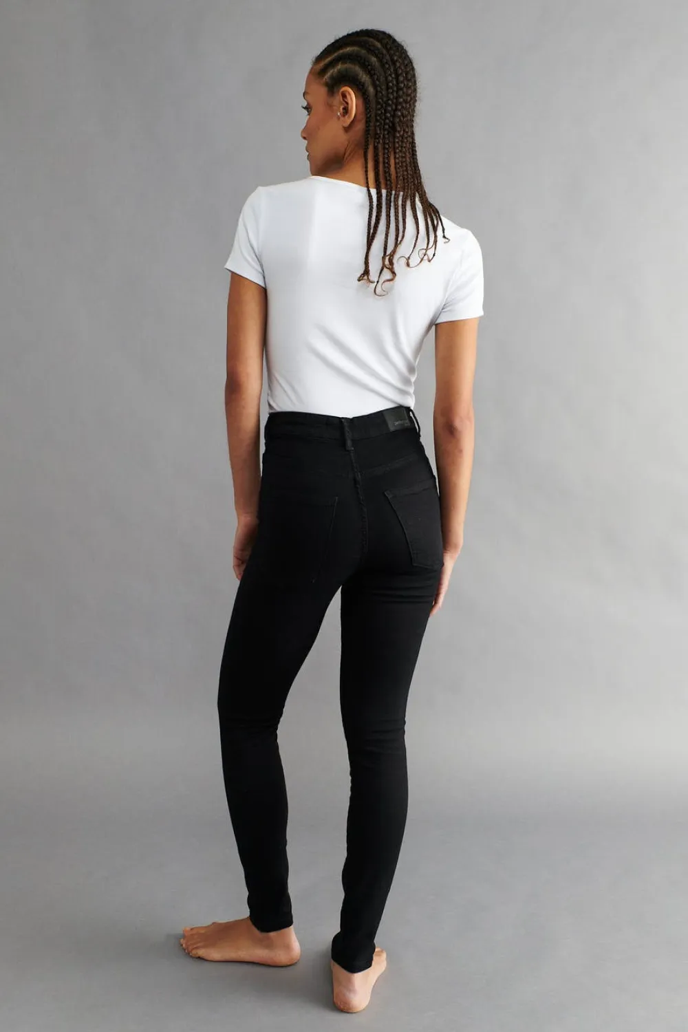 Gina Tricot high wait jean Svart