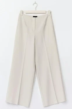 Gina Tricot High waist wide trousers Beige Outlet