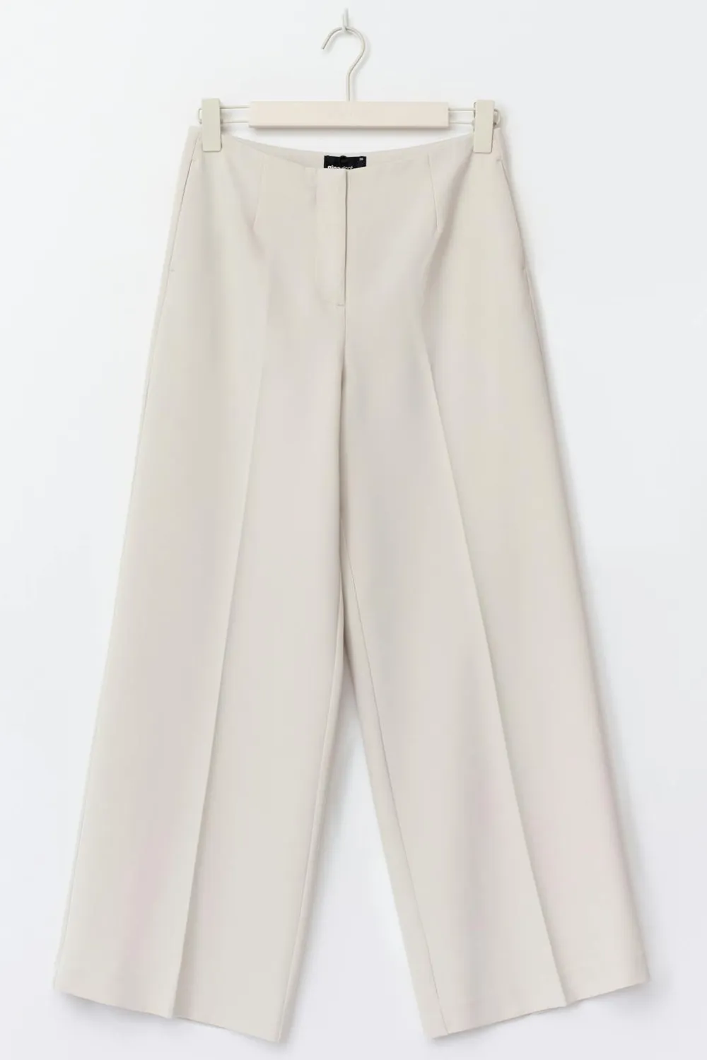 Gina Tricot High waist wide trousers Beige Outlet