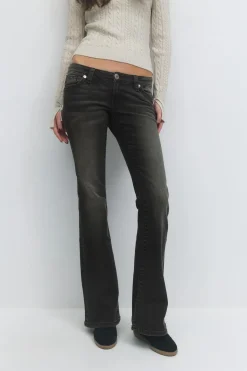 Gina Tricot 14+ hip hug fare ta jean Svart Online