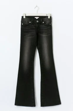 Gina Tricot 14+ hip hug fare ta jean Svart Online