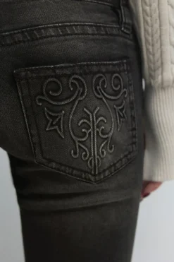Gina Tricot 14+ hip hug fare ta jean Svart Online