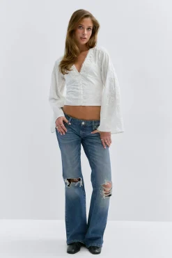 Gina Tricot 14+ hip hug ooe jean Blå Clearance