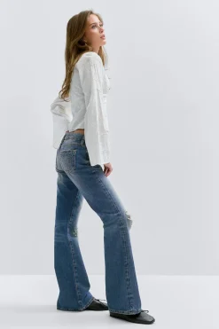 Gina Tricot 14+ hip hug ooe jean Blå Clearance