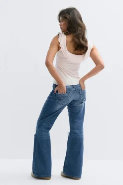 Gina Tricot 14+ hip hug ooe jean petite Blå Clearance