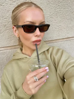 Gina Tricot Iconic hoodie Grønn Sale