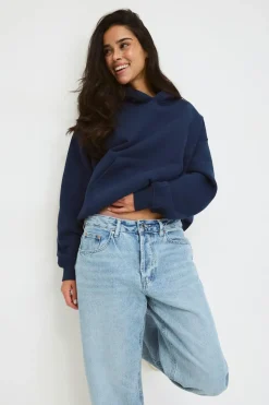 Gina Tricot Iconic hoodie Blå Online