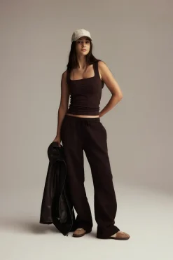 Gina Tricot Iconic weatpant Brun Discount