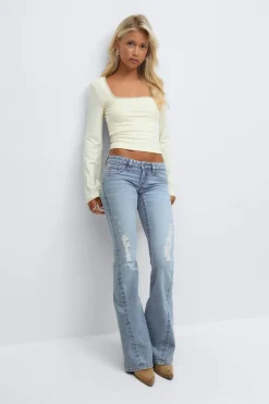 Gina Tricot Iconic twited jean Blå Sale