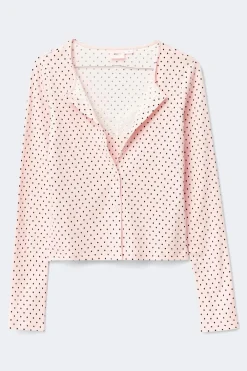 Gina Tricot 14+ 2 in 1 ace rib cardigan Rosa Online