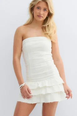 Gina Tricot 14+ jeanqueen fri dre Hvit Outlet