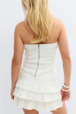 Gina Tricot 14+ jeanqueen fri dre Hvit Outlet